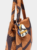 Bolso Shopper De Nylon Estampado Con Colgante