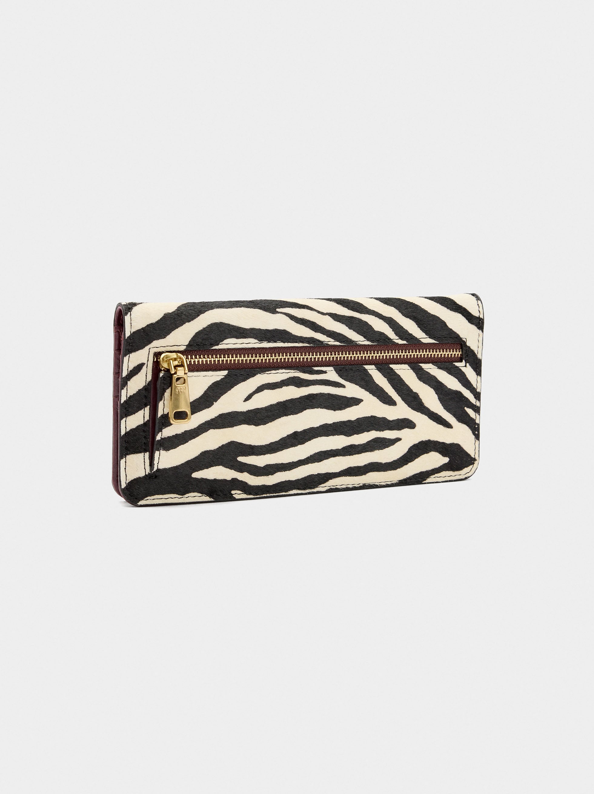 Cartera De Piel Contraste L