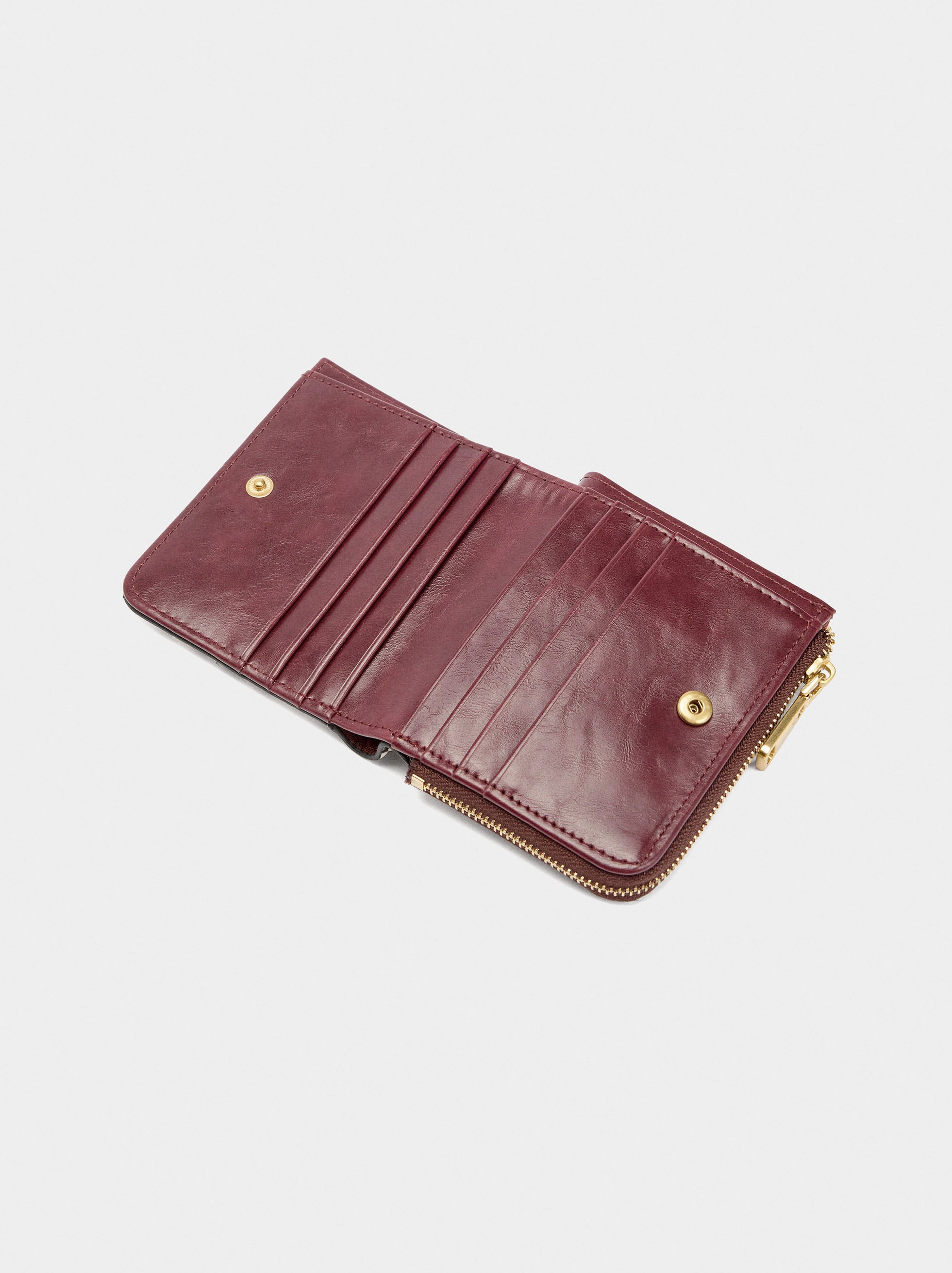 Cartera De Piel Contraste S