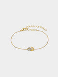 Pulsera Con Aros Bicolor Con Circonitas