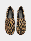 Mocasines De Piel Estampado Animal