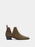 Botines Cowboy De Piel Con Aberturas