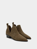 Botines Cowboy De Piel Con Aberturas