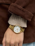 Reloj Redondo Con Pulsera De Acero Inoxidable
