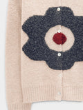 Cárdigan De Punto Jacquard Flor