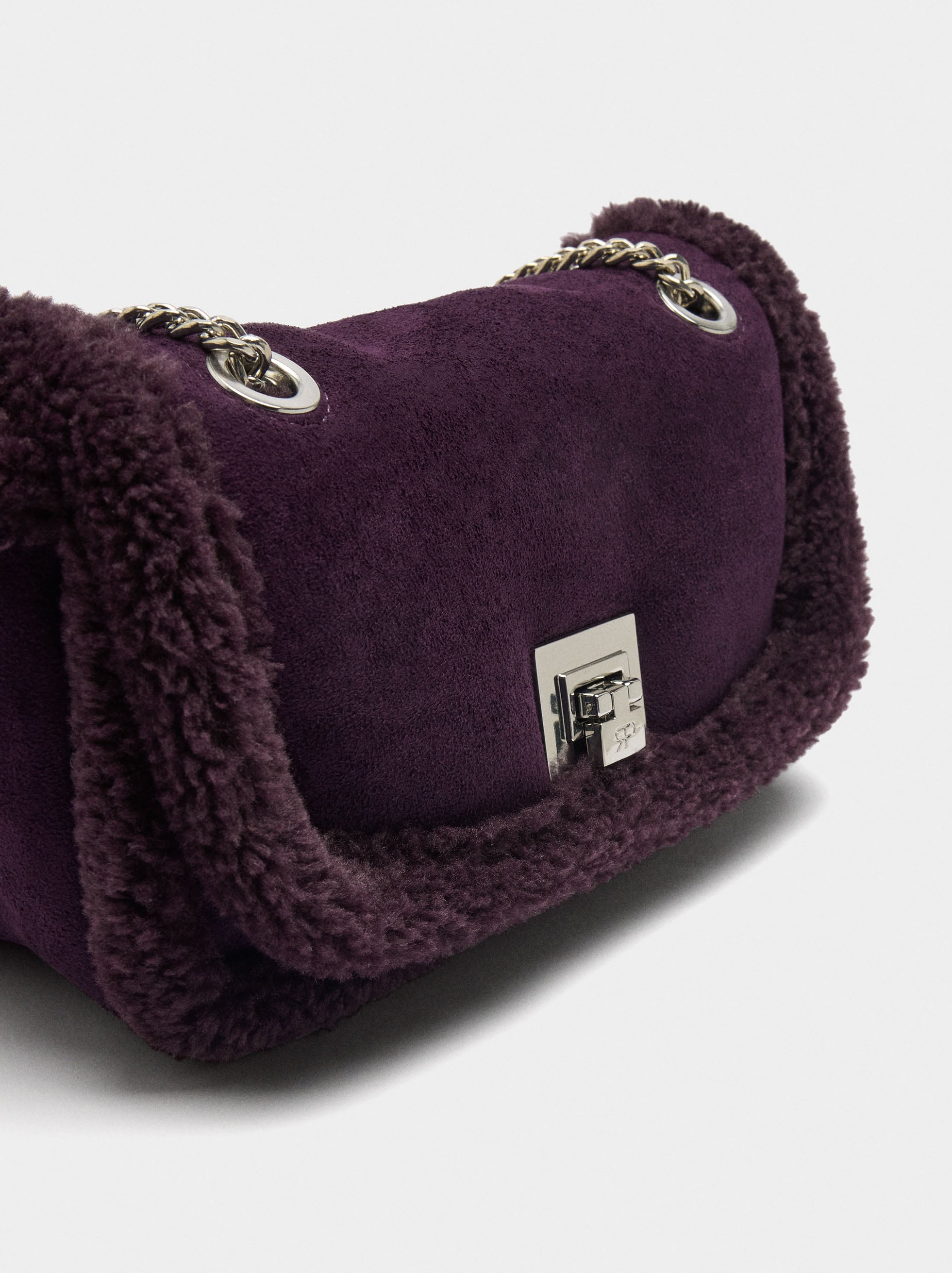 Bolso De Fiesta Bordes Efecto Pelo