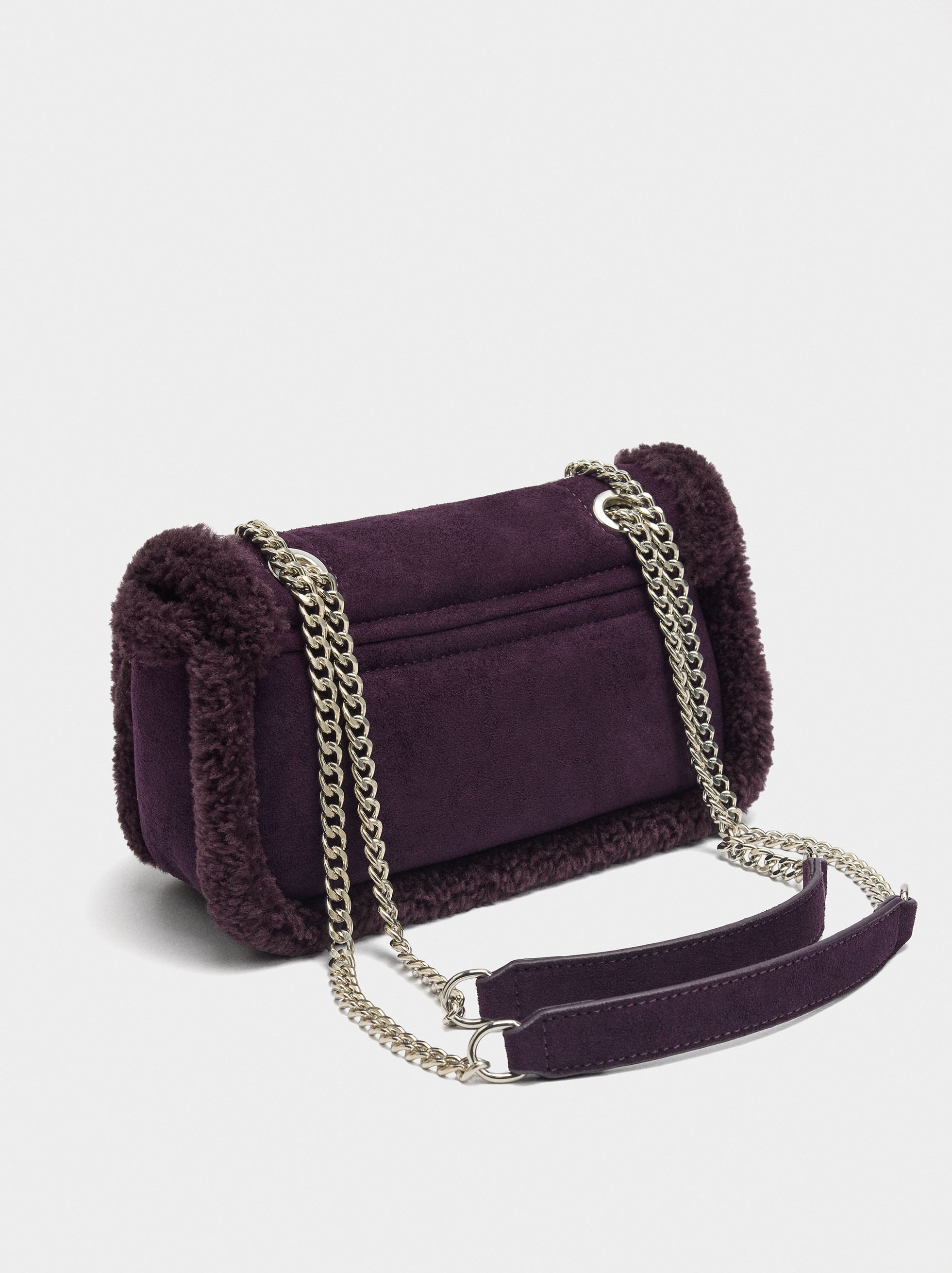 Bolso De Fiesta Bordes Efecto Pelo