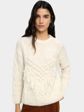 Jersey De Punto Con Flecos Y Relieves