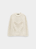 Jersey De Punto Con Flecos Y Relieves