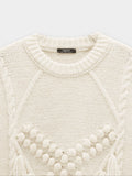 Jersey De Punto Con Flecos Y Relieves
