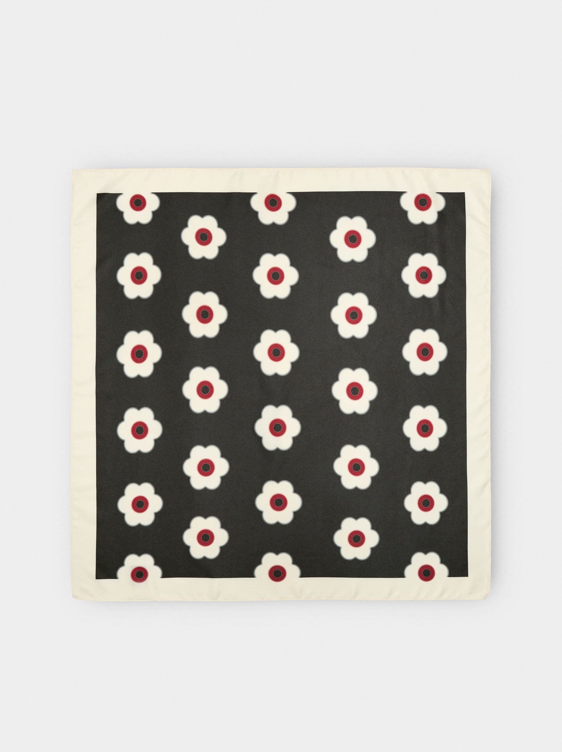 Pañuelo Cuadrado Estampado Acetinado
