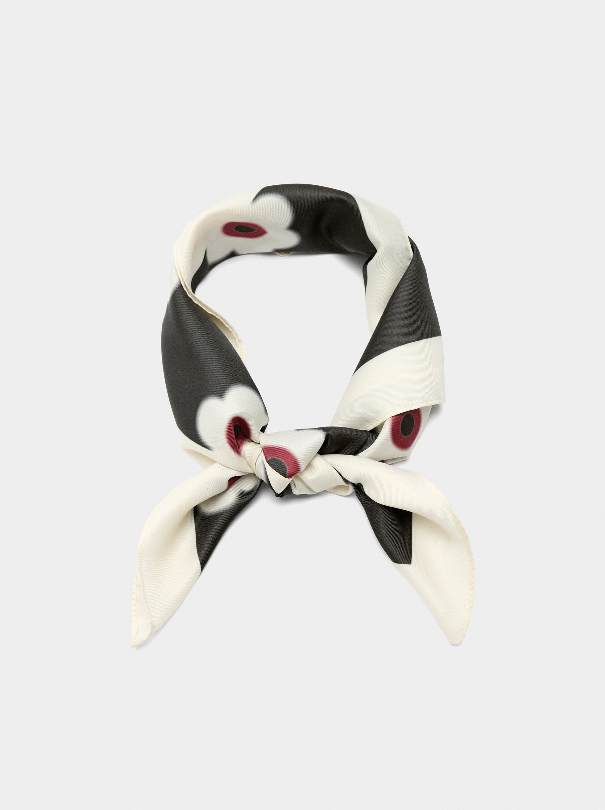 Pañuelo Cuadrado Estampado Acetinado