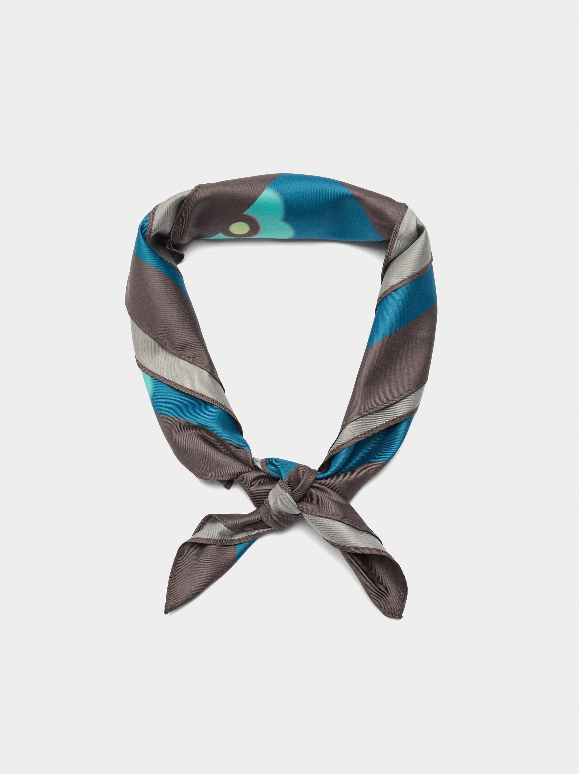 Pañuelo Cuadrado Estampado Acetinado