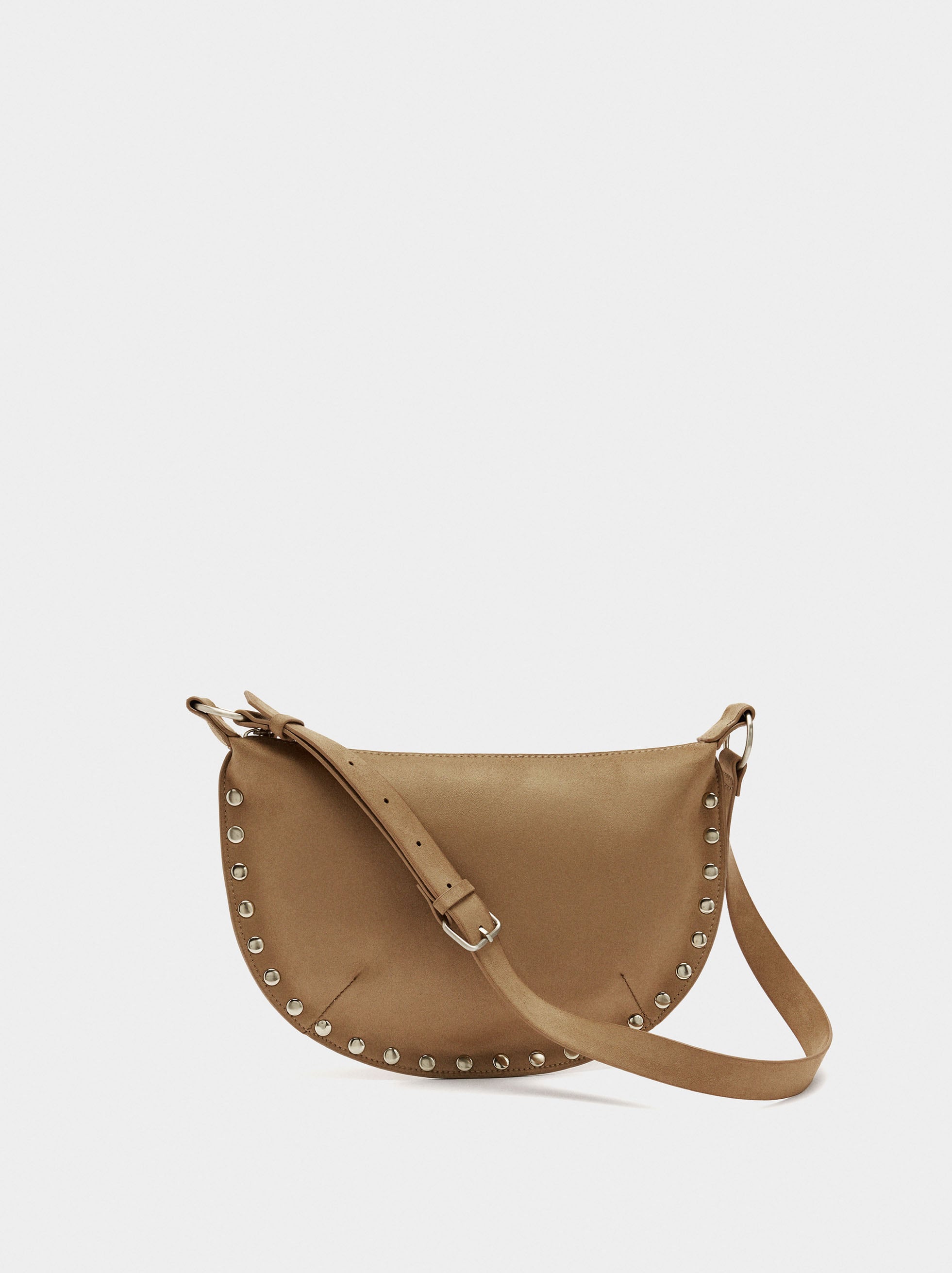 Bolso De Hombro Con Tachuelas Efecto Piel