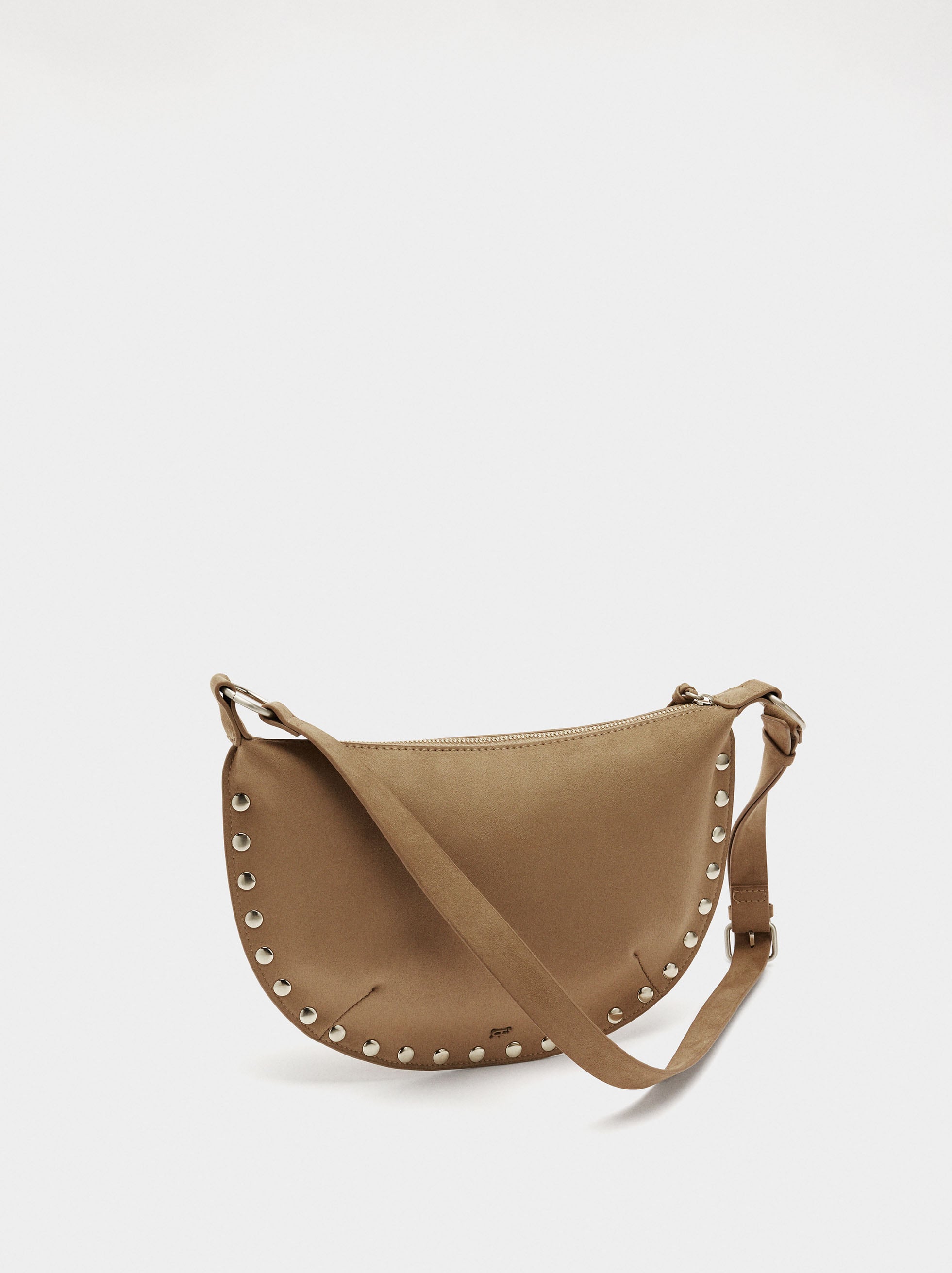 Bolso De Hombro Con Tachuelas Efecto Piel