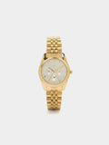 Reloj Redondo Con Pulsera De Acero Inoxidable