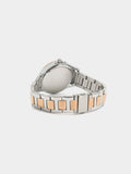 Reloj Bicolor Con Pulsera De Acero Inoxidable