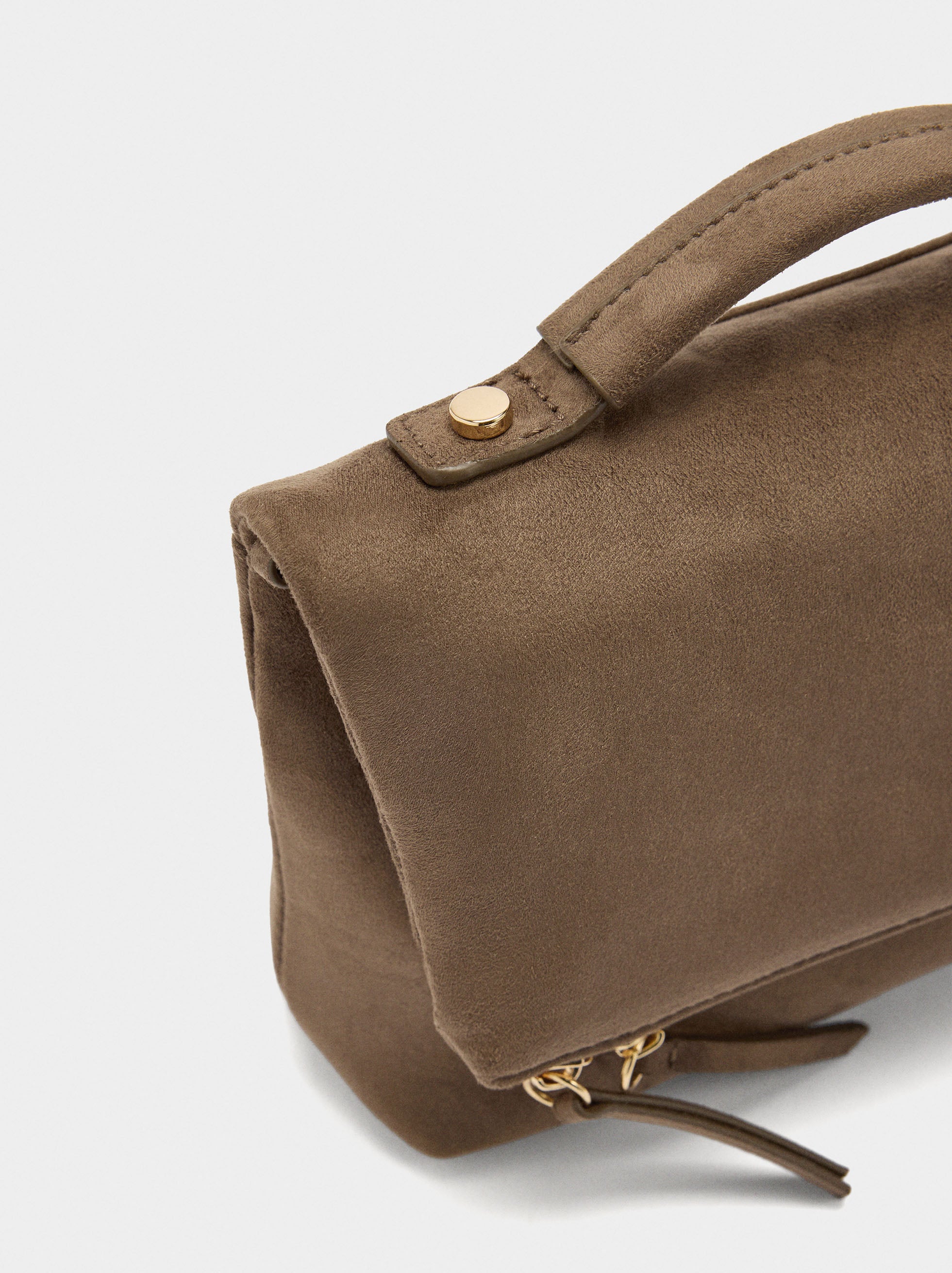 Bolso De Fiesta Con Solapa Efecto Piel
