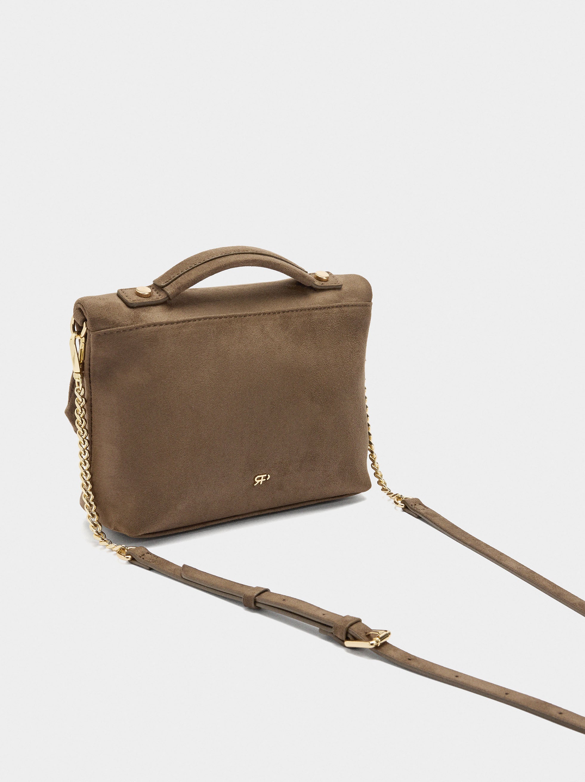Bolso De Fiesta Con Solapa Efecto Piel