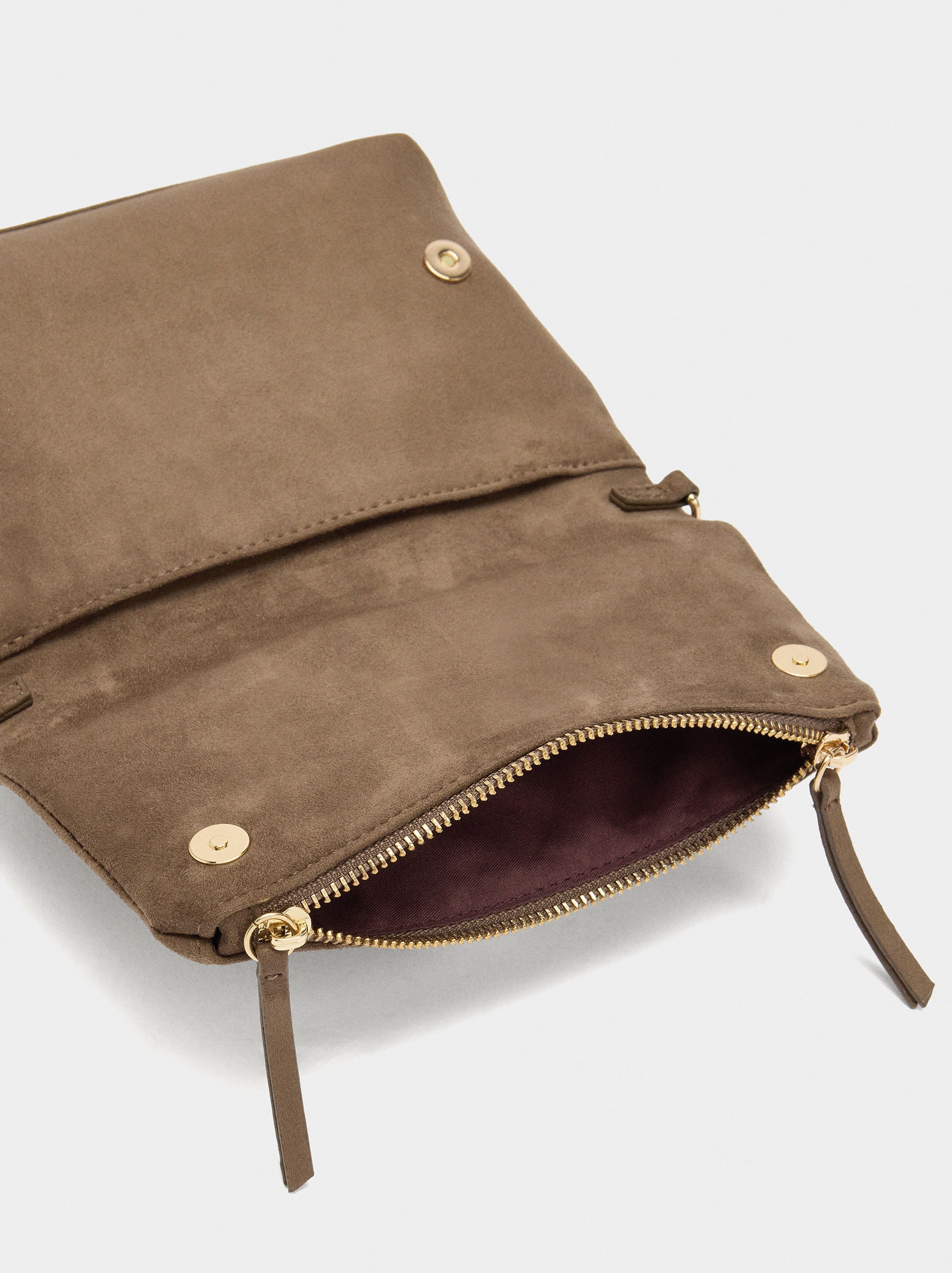 Bolso De Fiesta Con Solapa Efecto Piel