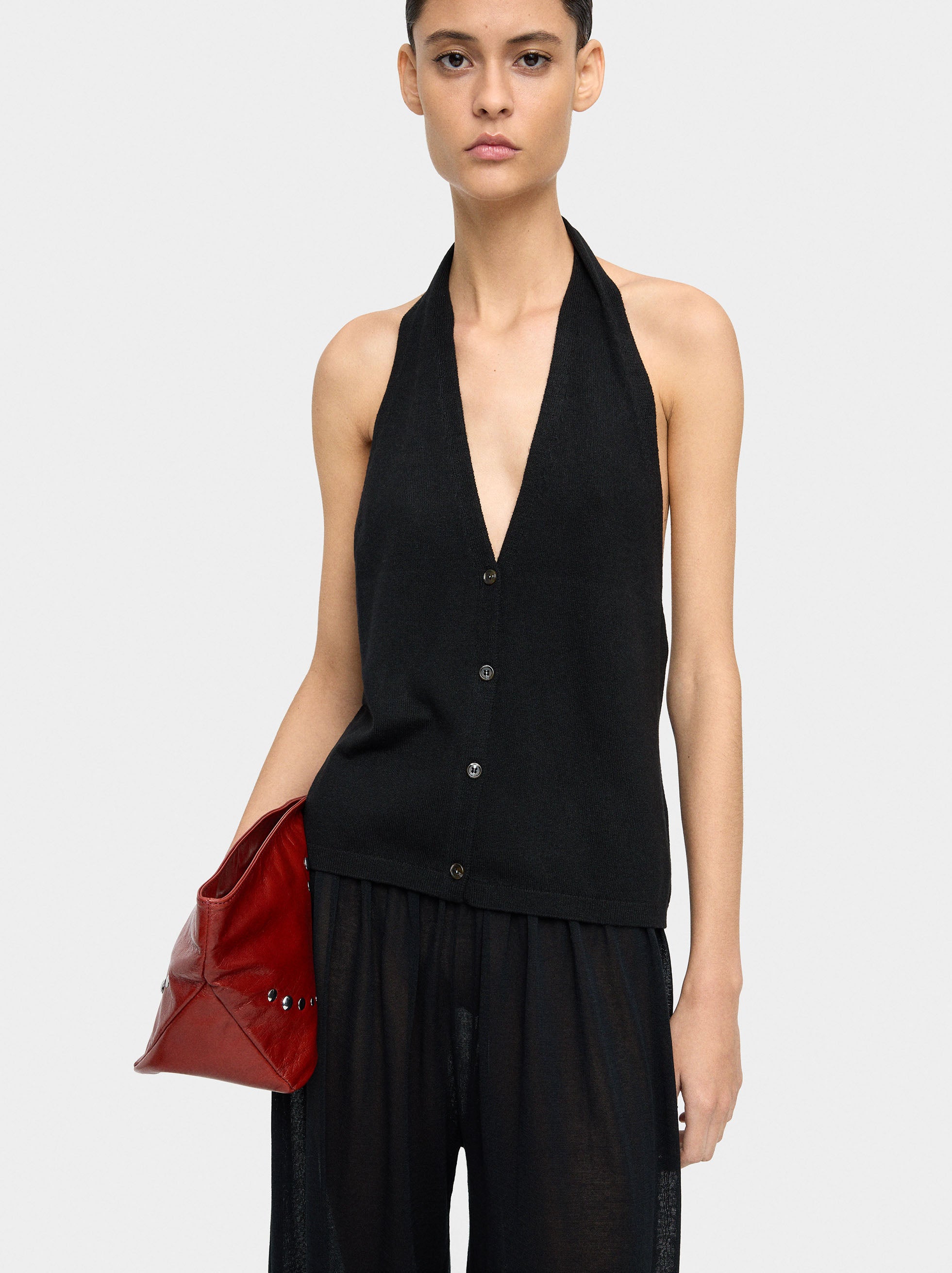 Top De Punto Con Botones