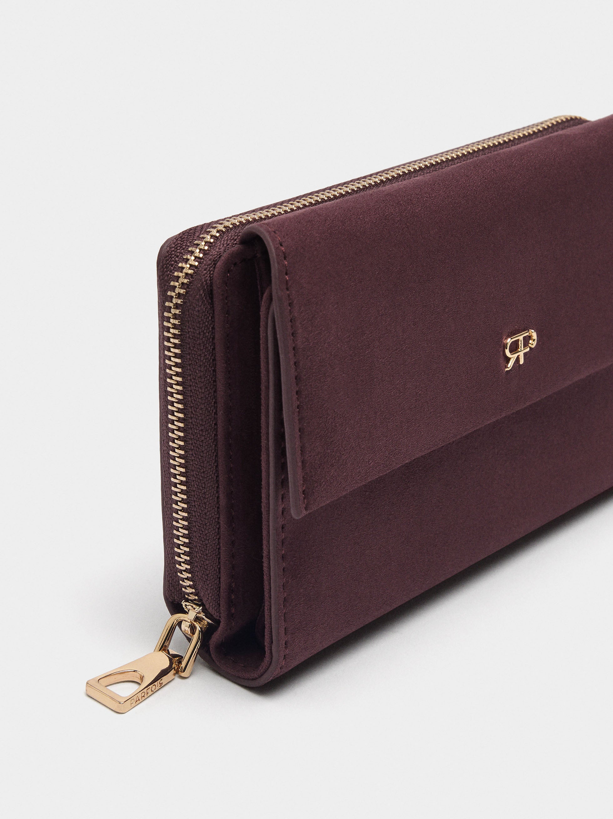 Cartera Efecto Piel Con Solapa