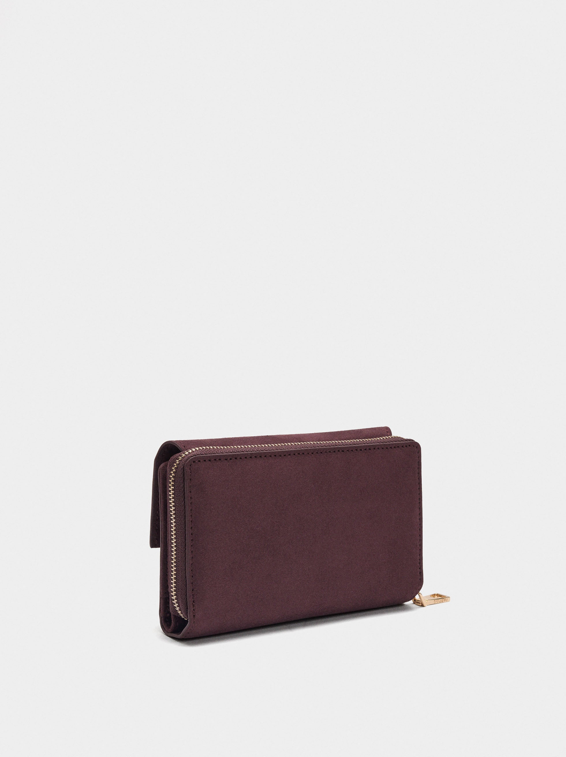 Cartera Efecto Piel Con Solapa