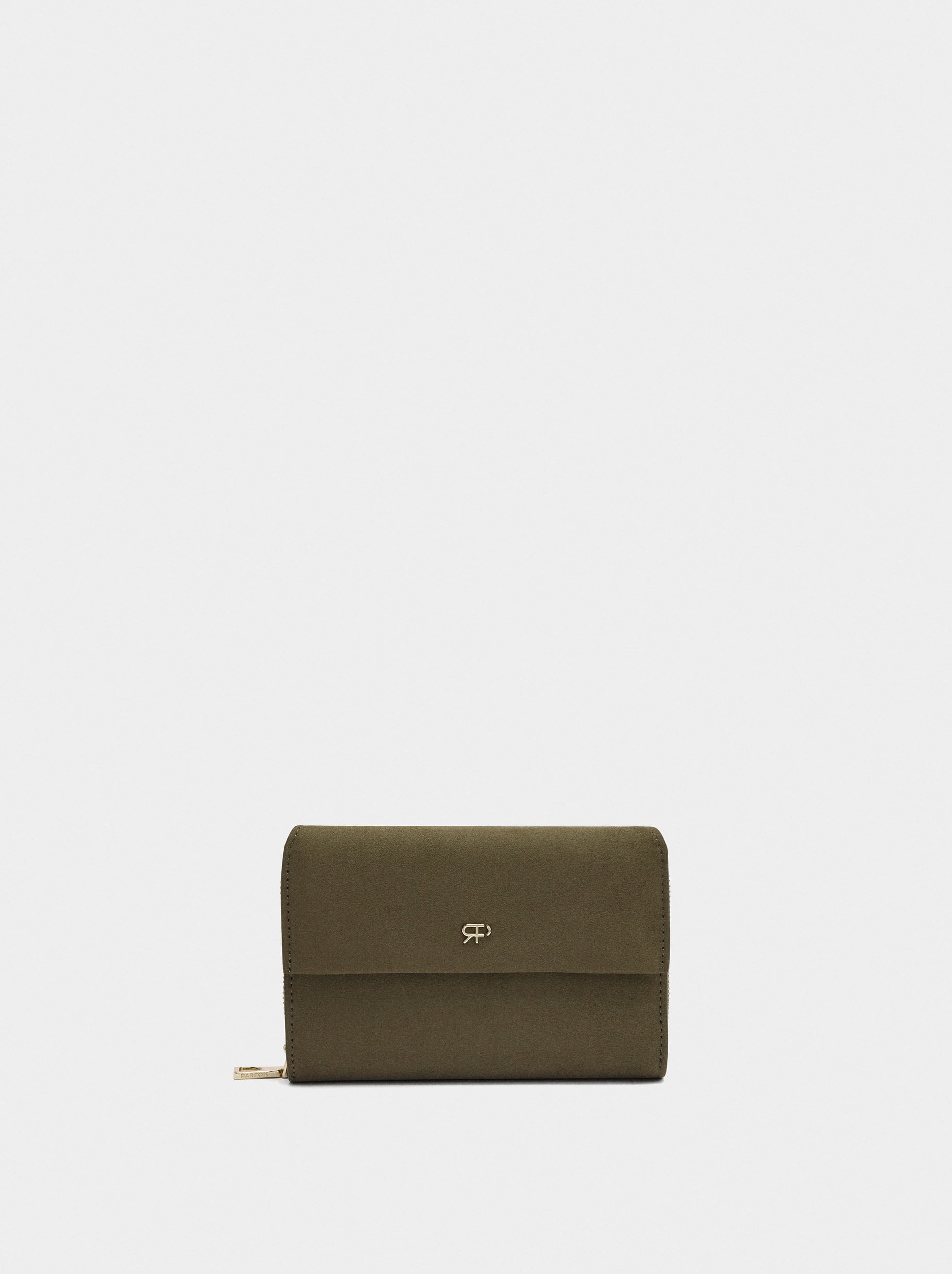 Cartera Efecto Piel Con Solapa