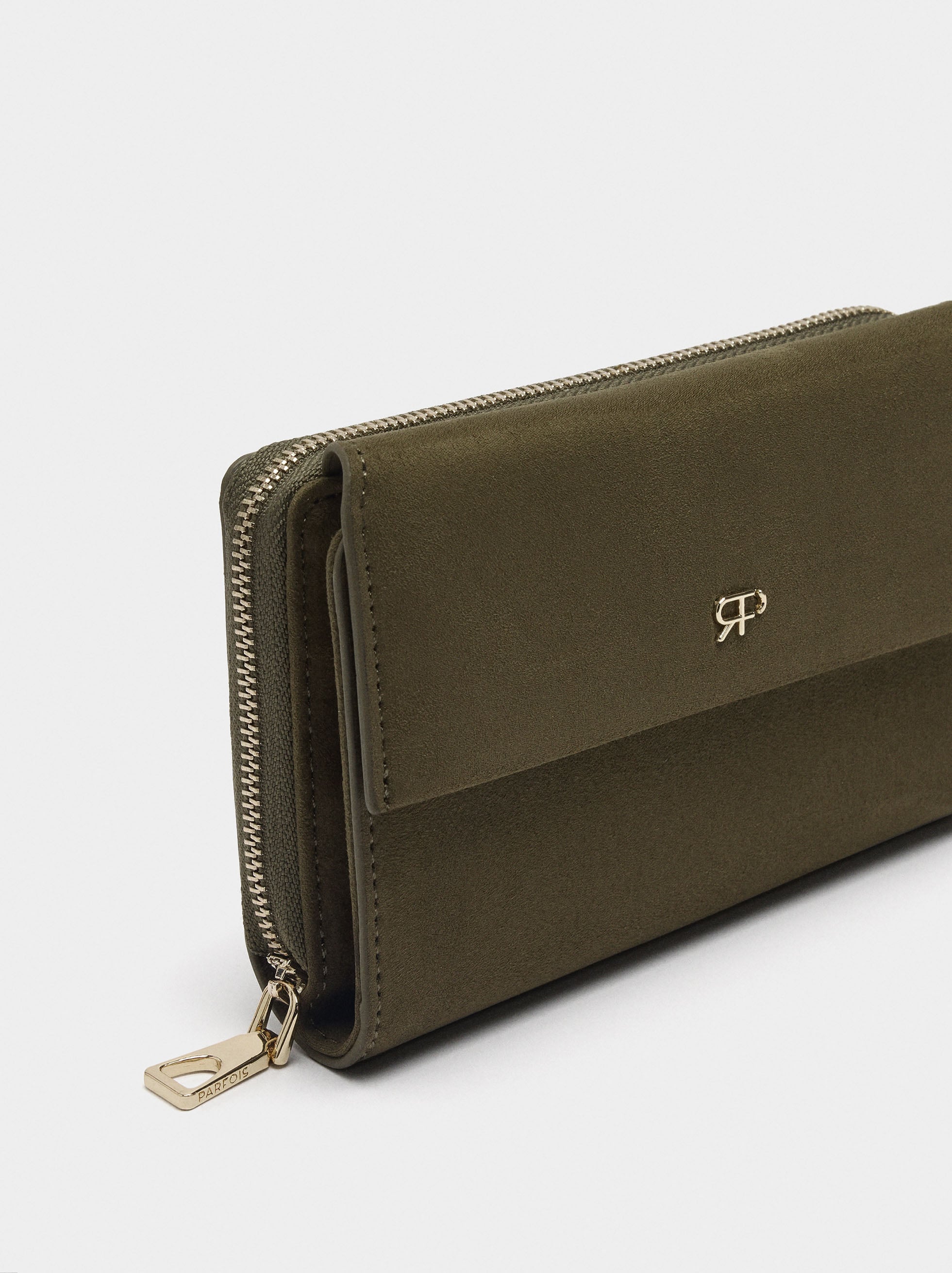 Cartera Efecto Piel Con Solapa