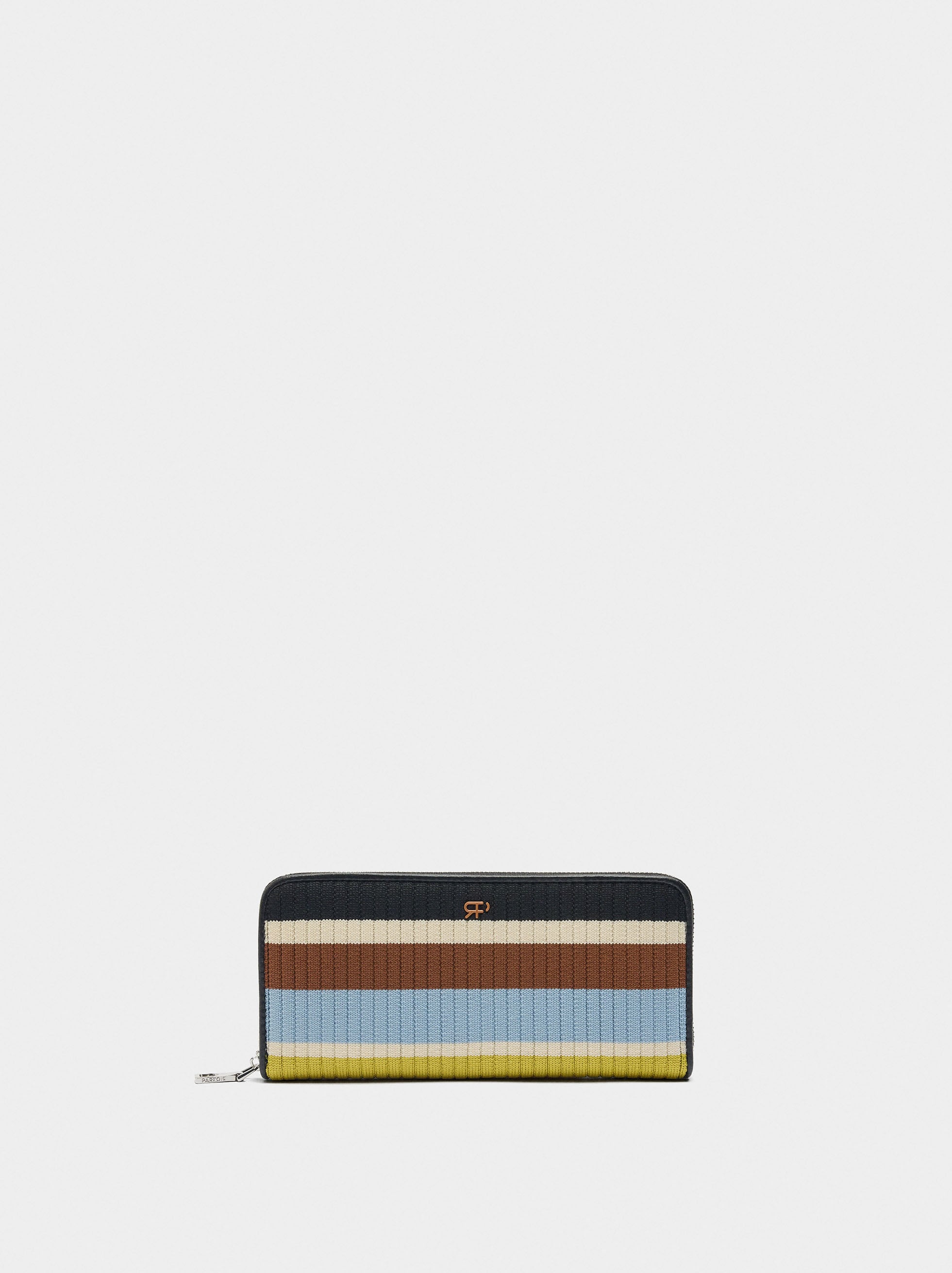 Cartera De Punto Con Rayas L