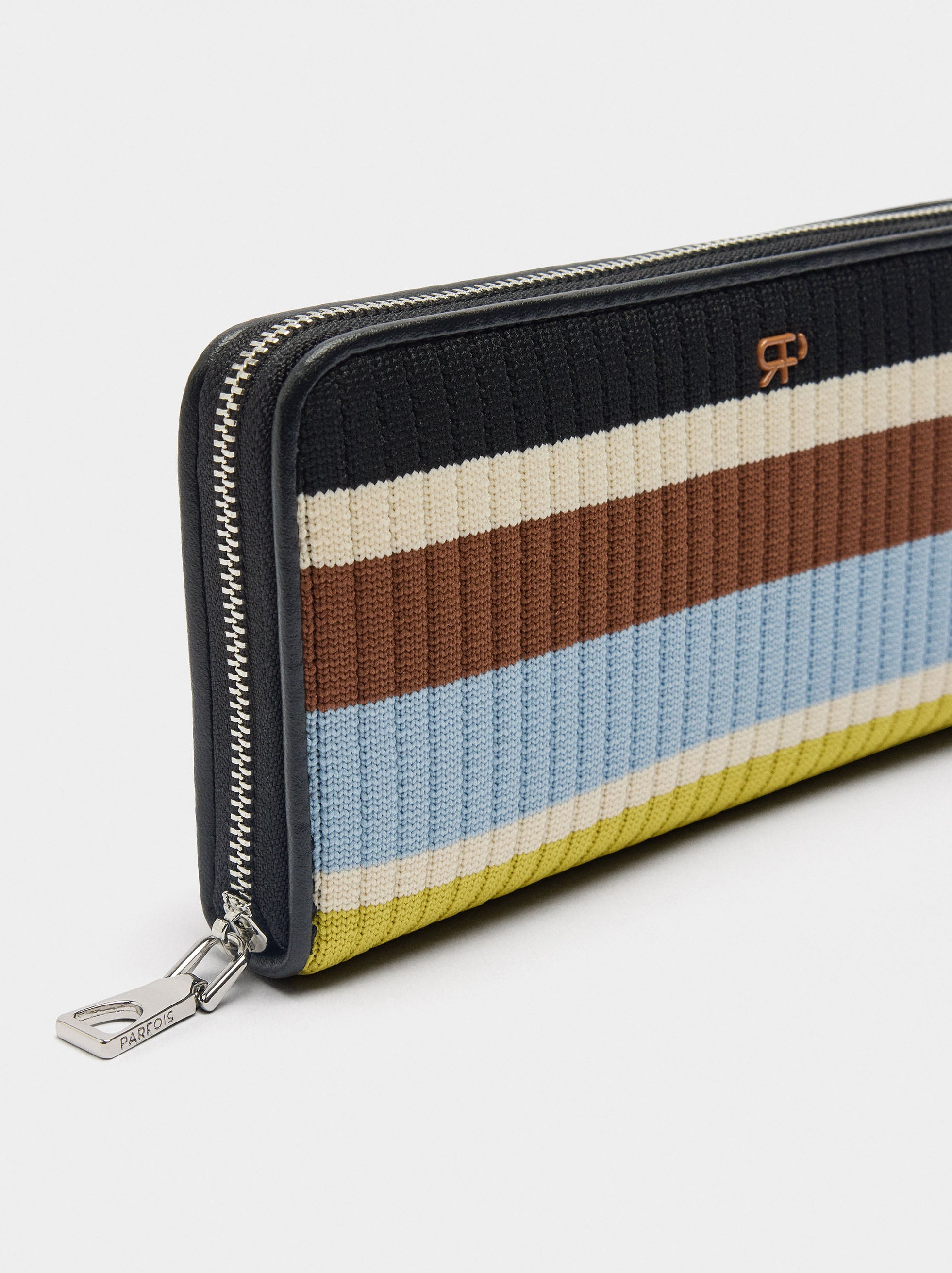Cartera De Punto Con Rayas L