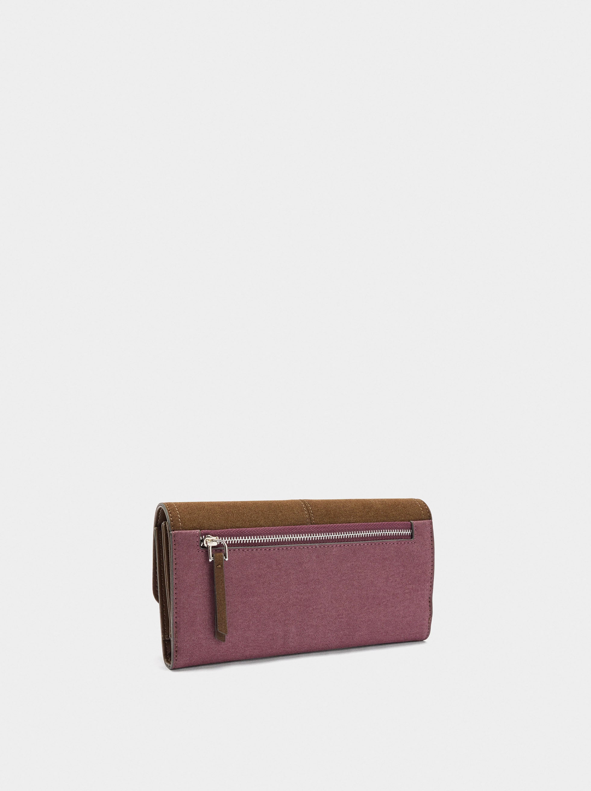 Cartera Efecto Piel Con Solapa