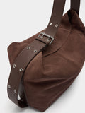 Bolso De Hombro De Piel Serraje L