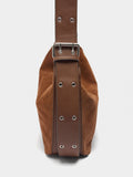 Bolso De Hombro De Piel Serraje M