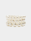 Set De Pulseras Elásticas Con Perlas