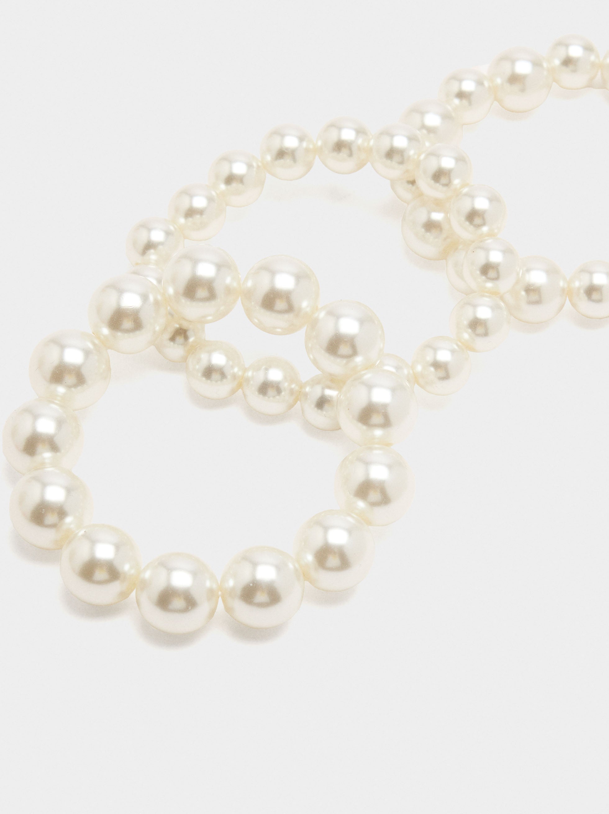 Set De Pulseras Elásticas Con Perlas