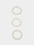 Set De Pulseras Elásticas Con Perlas