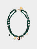 Collar Corto De Cuentas Con Charms