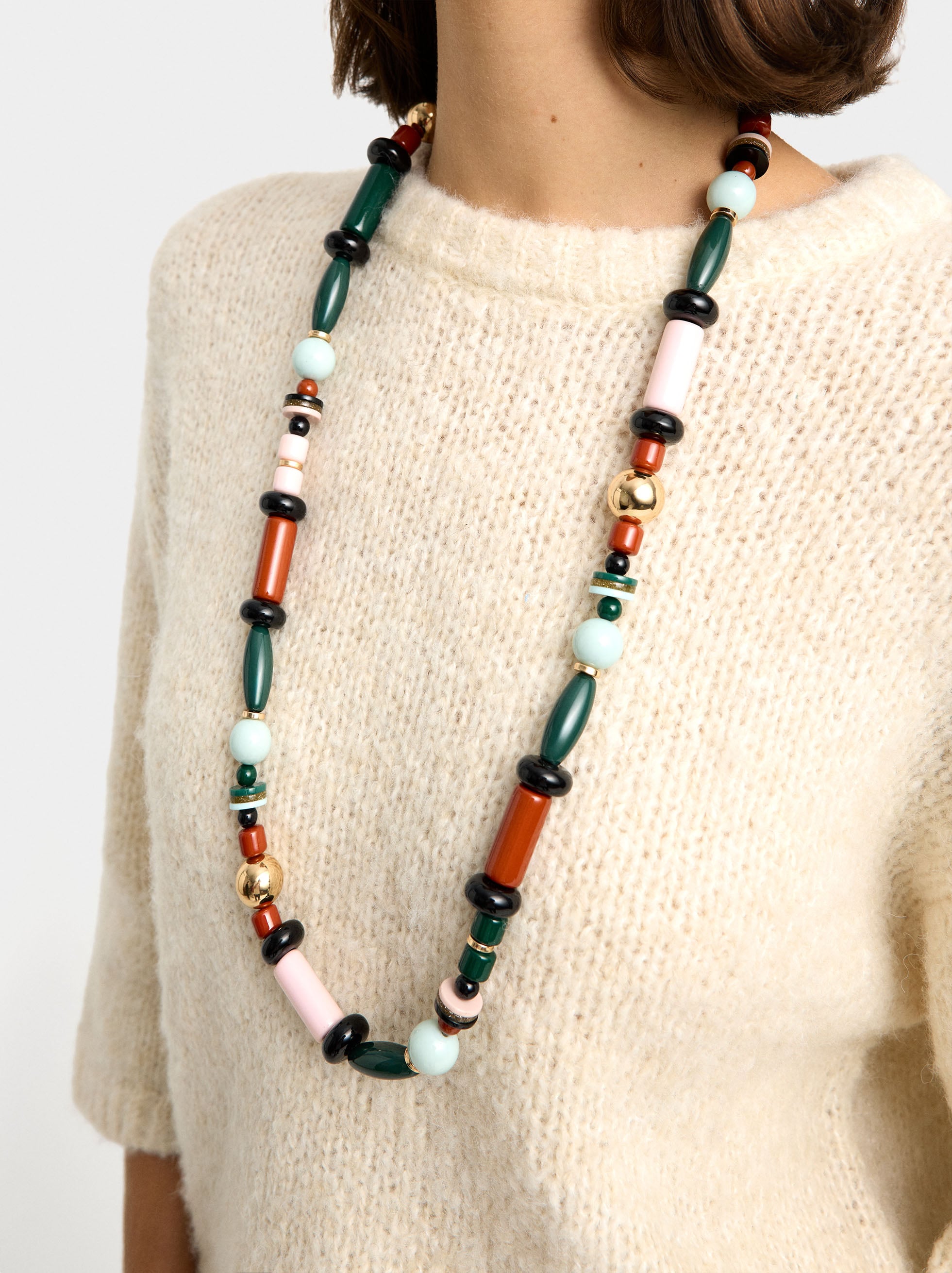 Collar Con Cuentas Multicolor
