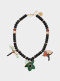 Collar De Cuentas Con Colgantes De Resina