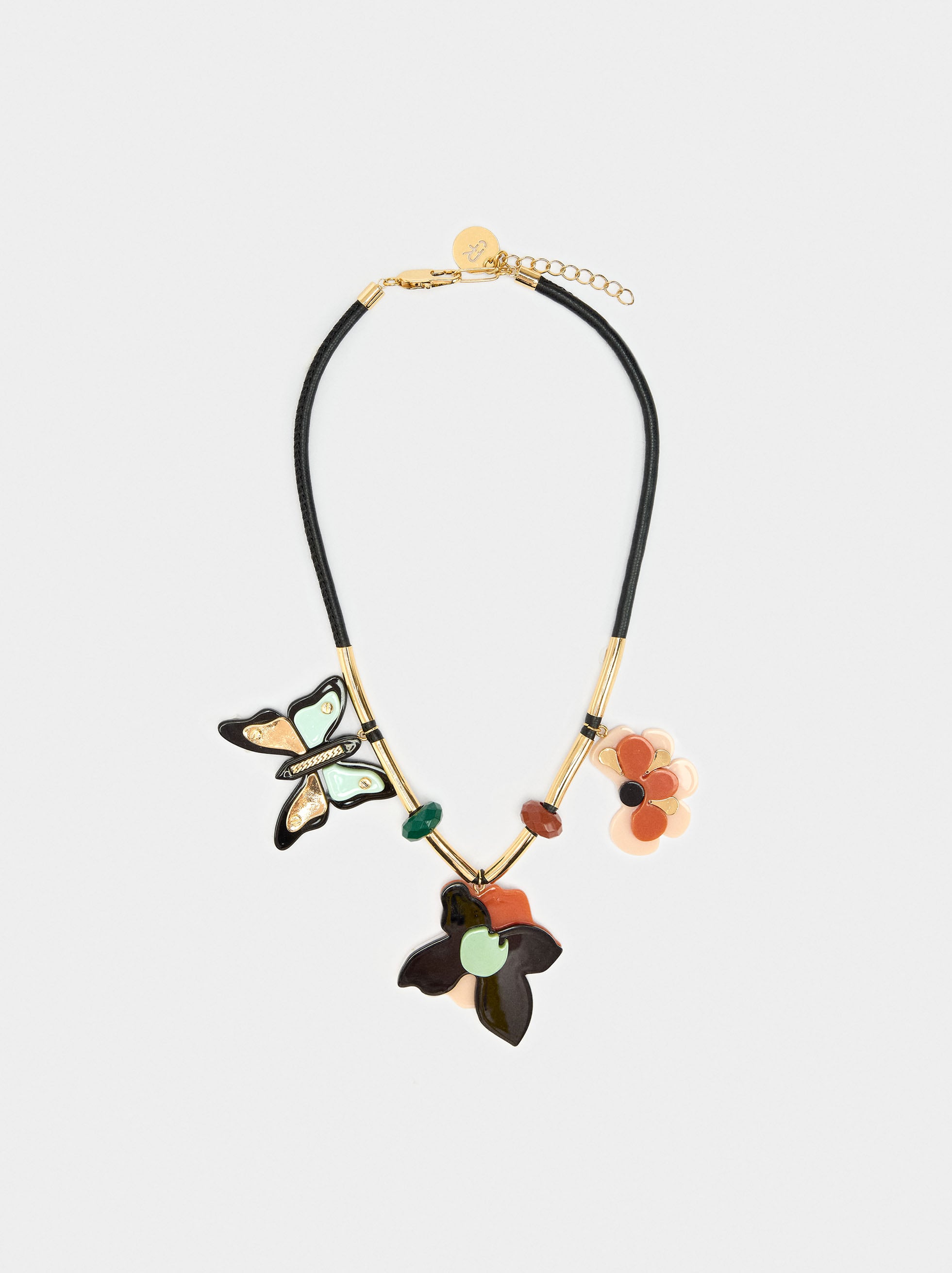 Collar Con Colgantes De Resina Multicolor