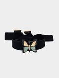 Choker Aterciopelado Con Mariposa