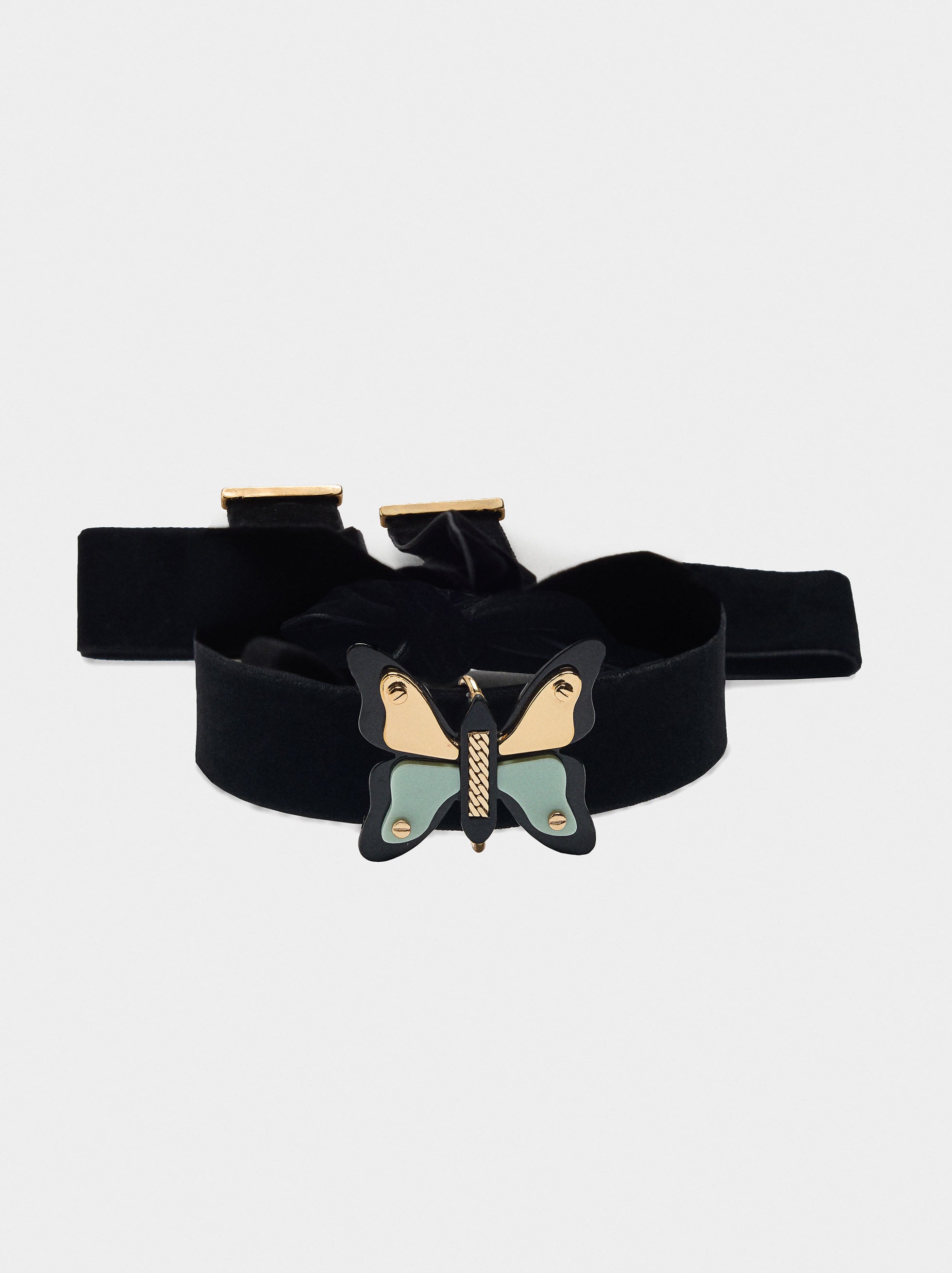 Choker Aterciopelado Con Mariposa