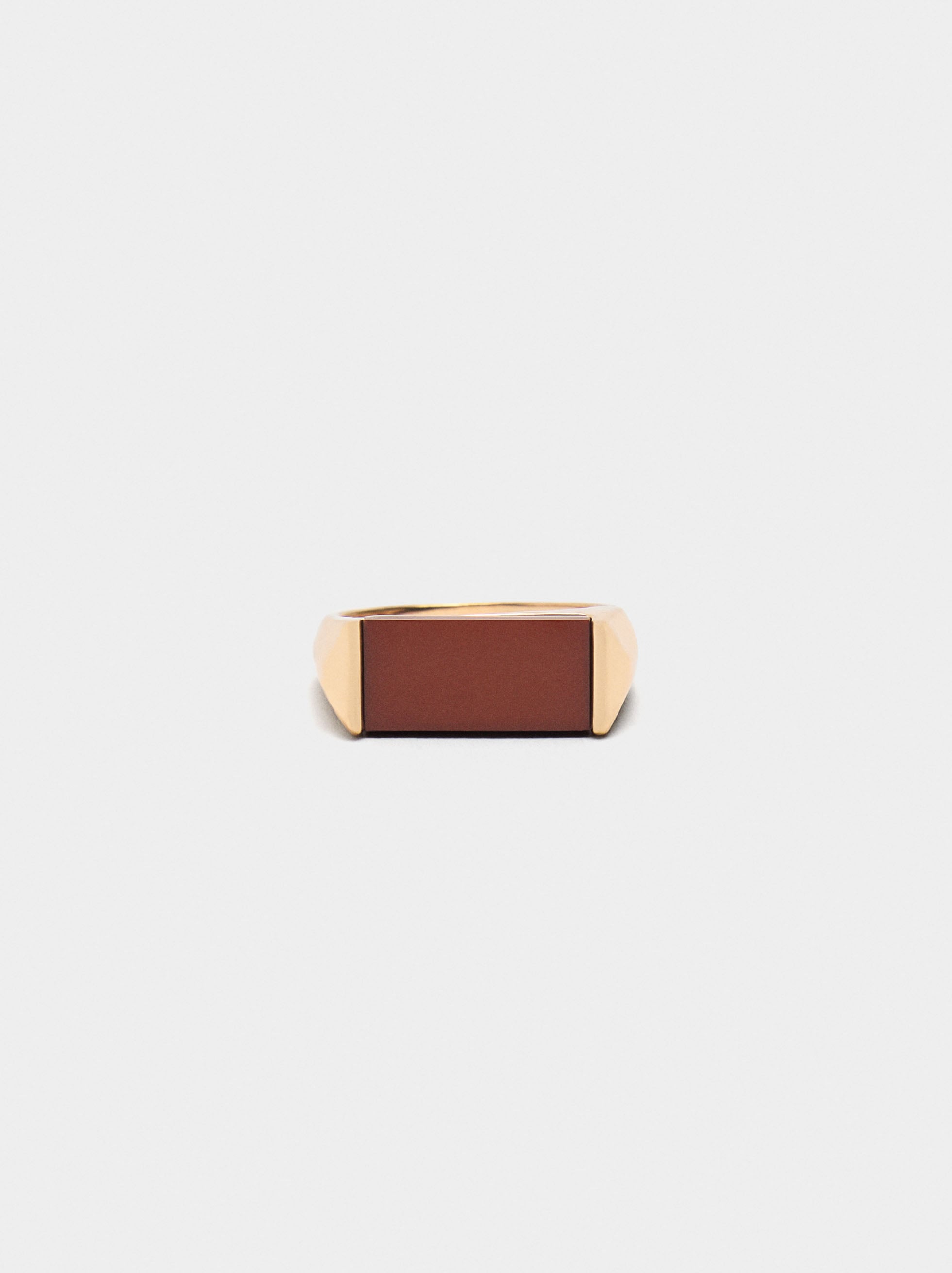 Anillo Plano Con Resina