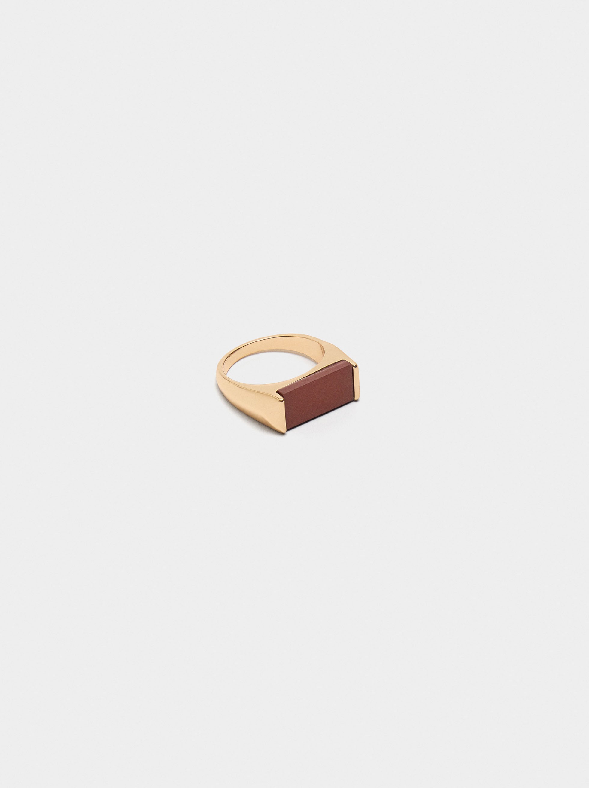 Anillo Plano Con Resina