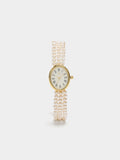 Reloj Con Multipulsera De Perlas