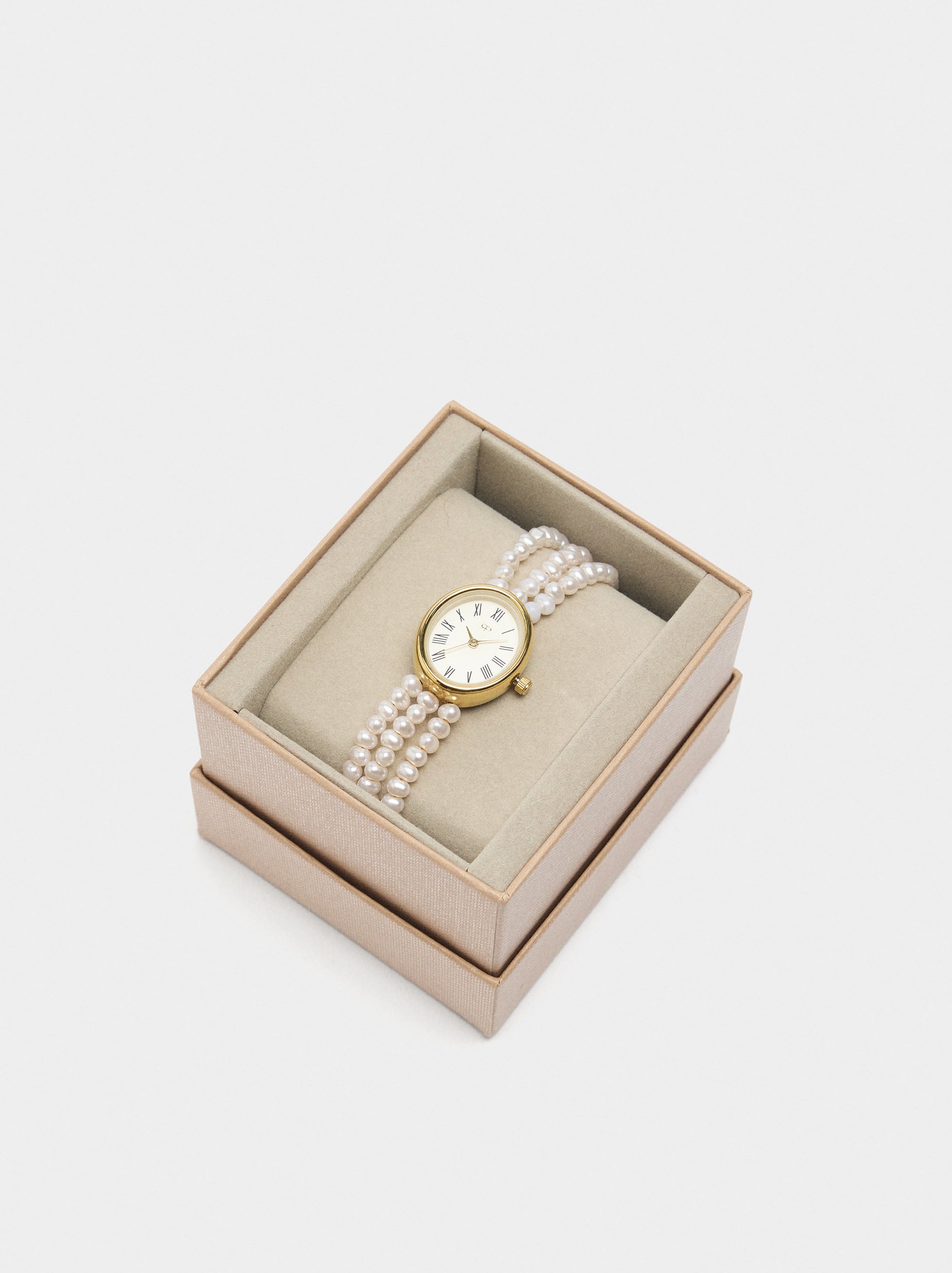 Reloj Con Multipulsera De Perlas