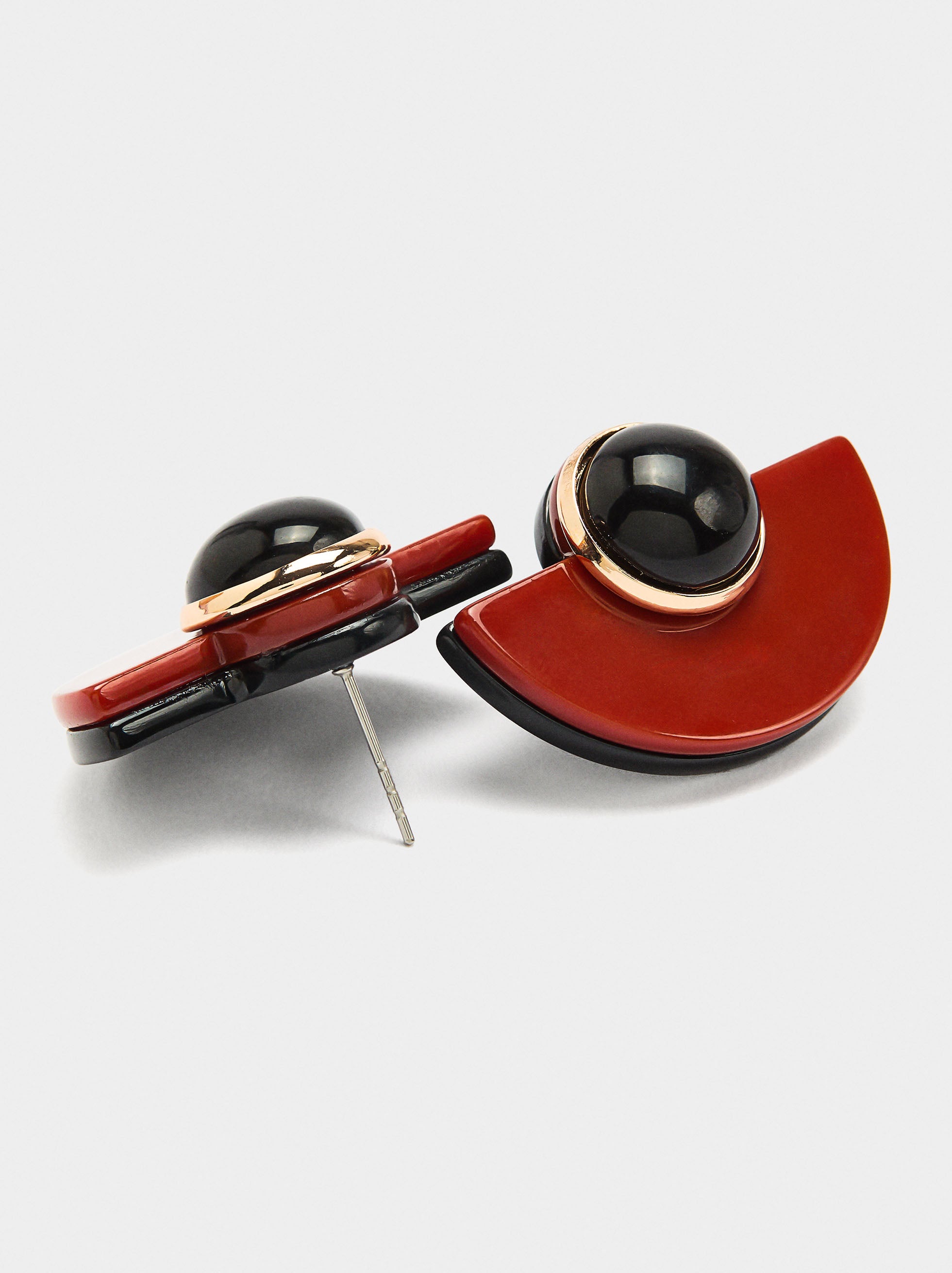 Pendientes Abanico Con Resina