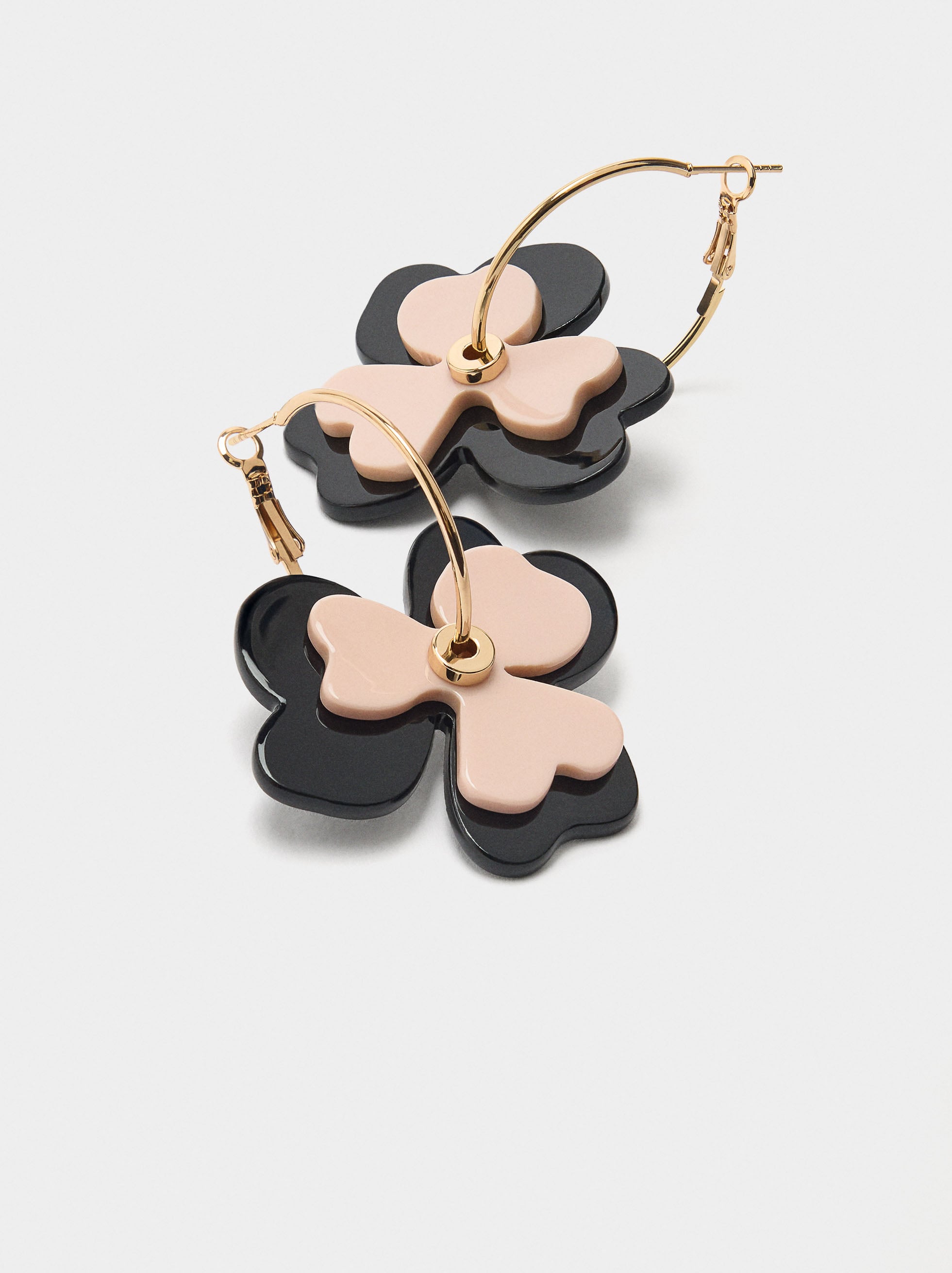 Aros Con Flores De Resina