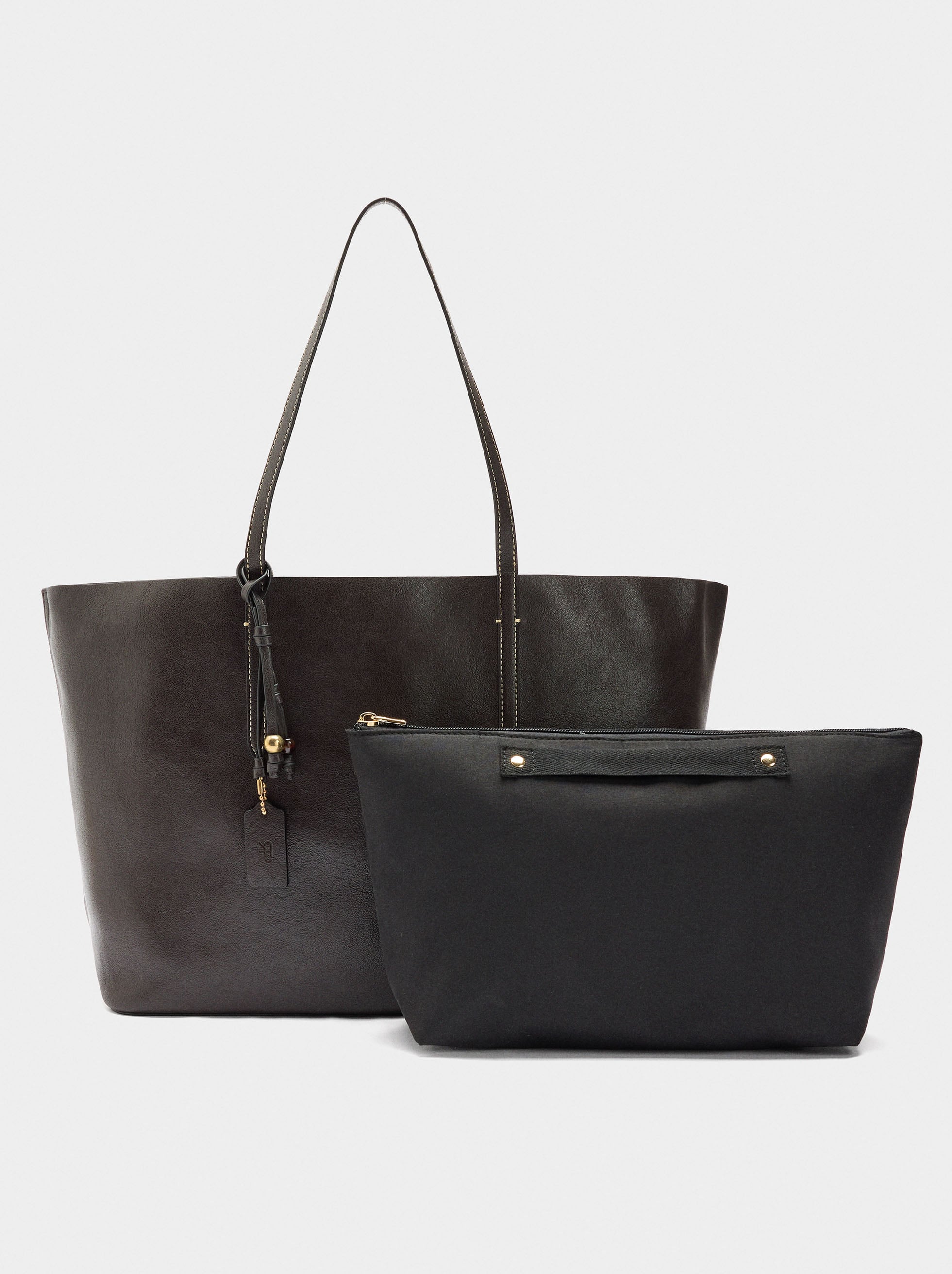 Bolso Shopper Reversible Con Bolsa Extraíble L